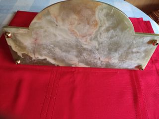 Escribanía mármol Onix verde. Vintage.