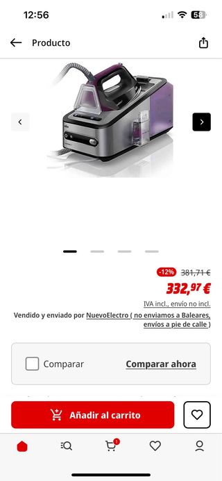 Centro planchado Braun