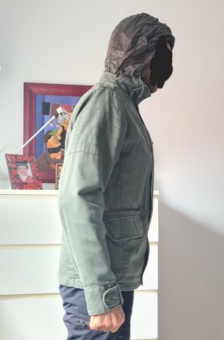 cazadora vaquera verde militar