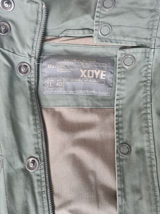 cazadora vaquera verde militar