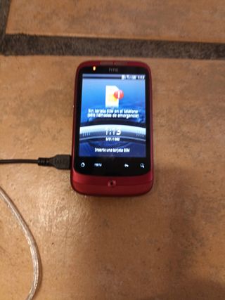 móvil htc wildfire rojo