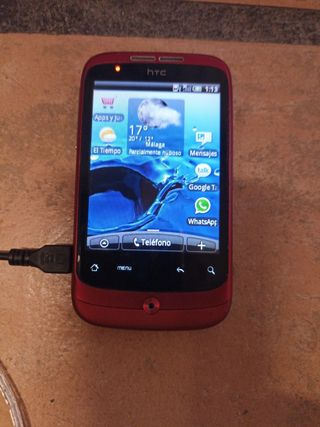 móvil htc wildfire rojo