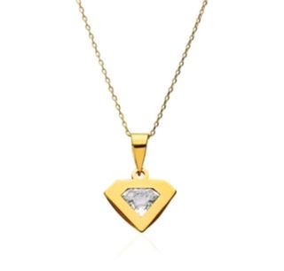 Pendientes con forma de Diamante en Oro Ley de 9 K