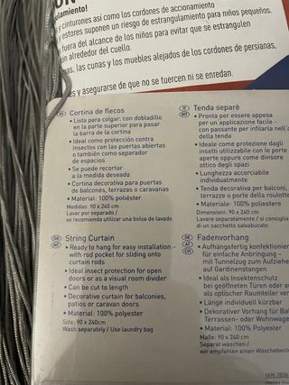 2 cortinas de hilo grises