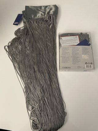 2 cortinas de hilo grises