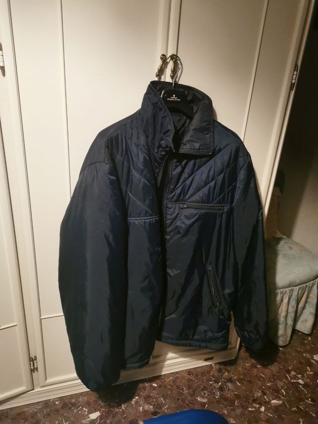 piumino blu uomo