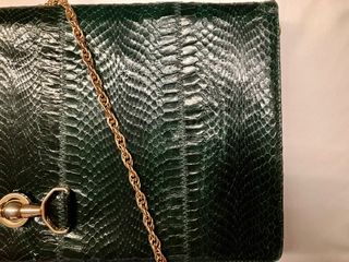 Bolso vintage de piel de serpiente auténtica