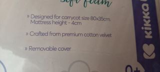 Colchon para capazo Kikkaboo