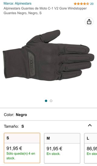 Guantes de Moto Mujer Alpinestars Talla S