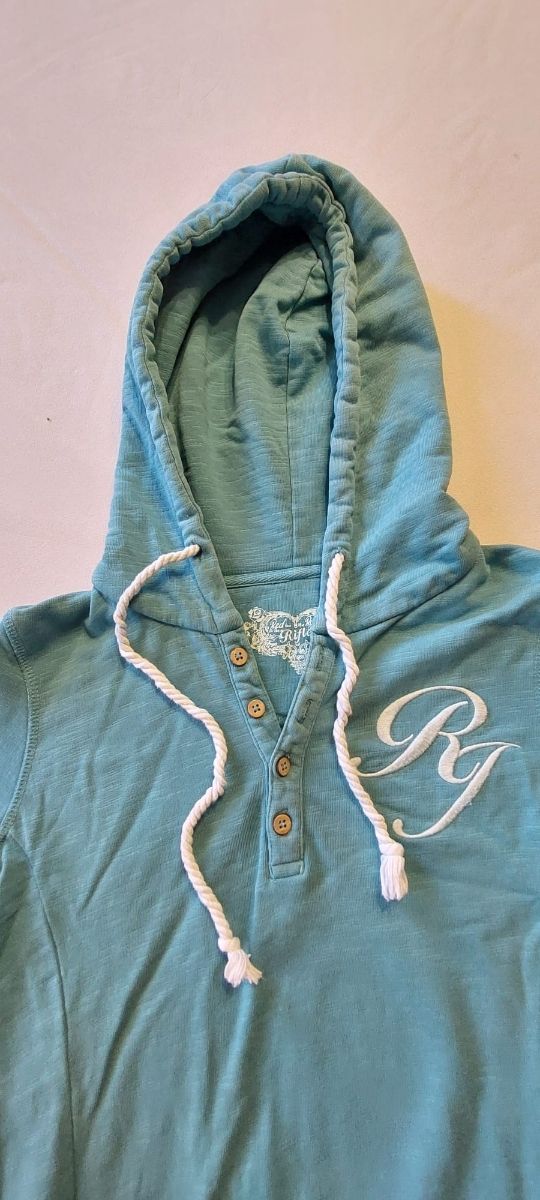 felpa con cappuccio RIFLE azzurra taglia S 