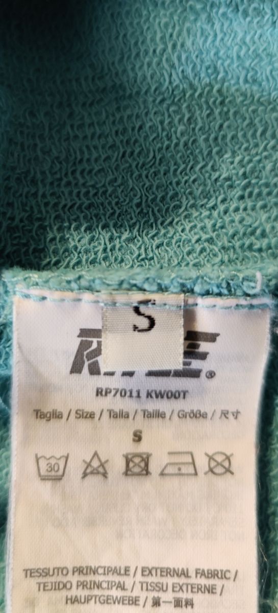 felpa con cappuccio RIFLE azzurra taglia S 