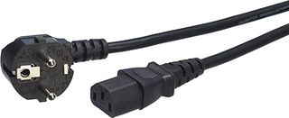 Cable de alimentación ordenador y pantalla.