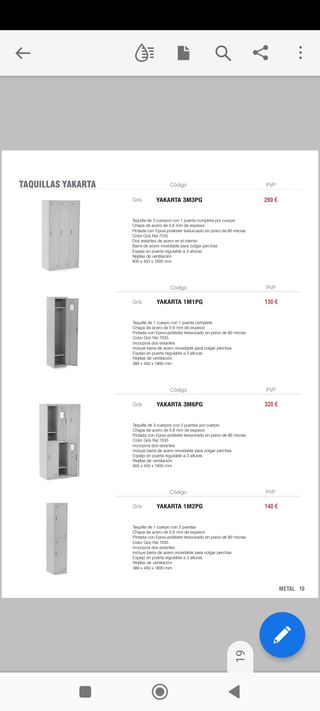 taquillas modulos Yakarta