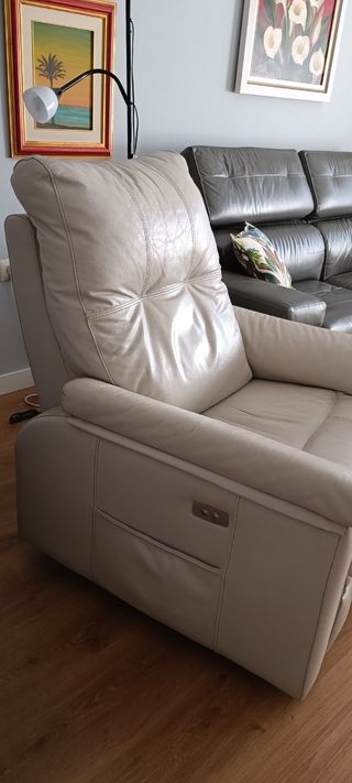 Sillón relax de piel