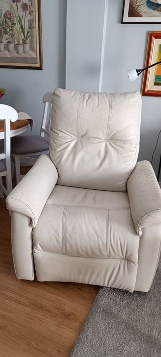 Sillón relax de piel