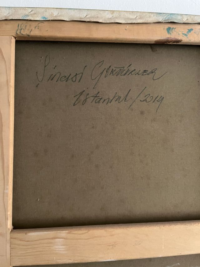 Cuadro óleo sobre tela, artista Sinasi Göktürkler