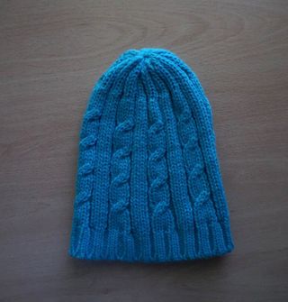 Gorro lana azul 