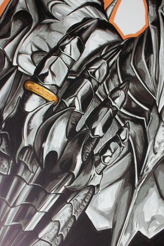 Póster dibujo de Sauron El señor de los Anillos