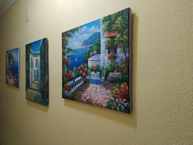 lote de 4 pinturas ..enmarcadas 3-61x50cm-1-61x91