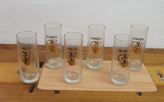 6 vasos de tubo Sangria Olé