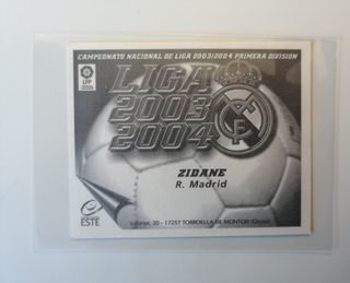 CROMO ZIDANE 2003 2004 SIN PEGAR