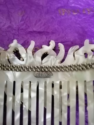 Tocado peineta novia