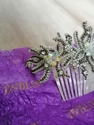 Tocado peineta novia