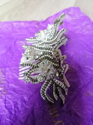 Tocado peineta novia