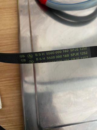 Correa, manguera y cable lavadora Balay