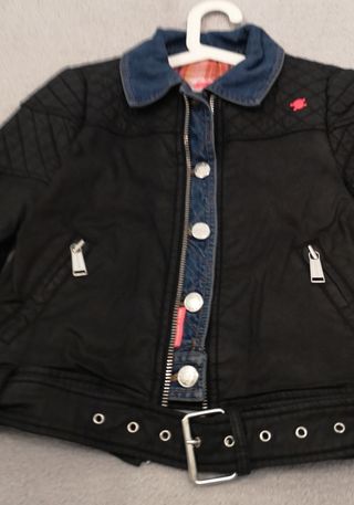 Cazadora tipo biker combinada Vaquero Holy Preppy