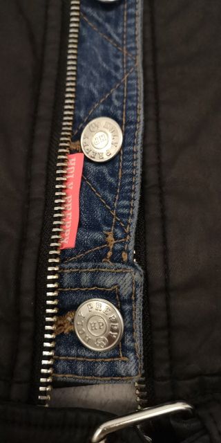 Cazadora tipo biker combinada Vaquero Holy Preppy