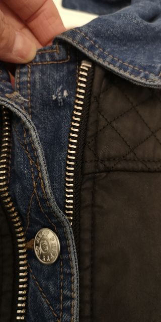 Cazadora tipo biker combinada Vaquero Holy Preppy