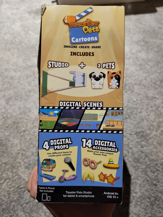 Juguete infantil toaster pets cartoons studio