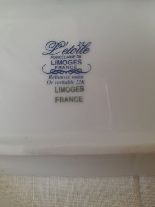 posacenere in porcellana bianca di Limoges frances