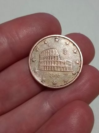Moneda 5 céntimos Italia 2002