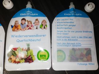 NUEVO Bolsa reutilizable alimento bebe 400 ml