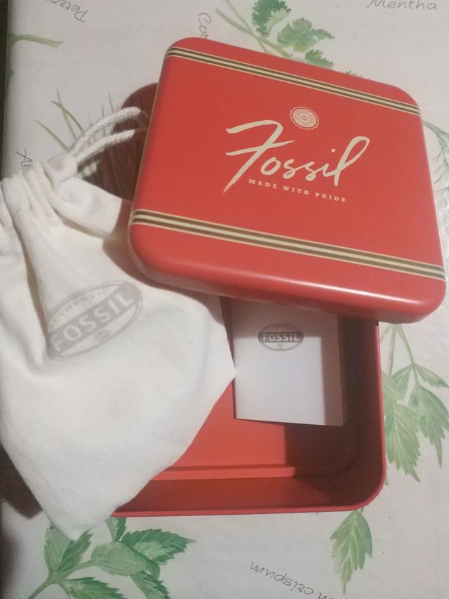 Fossil braccialetto acciaio con ciondoli