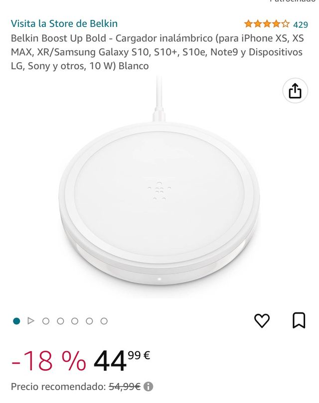 Cargador Inalámbrico Blanco