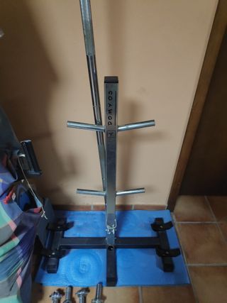 soporte discos y barras