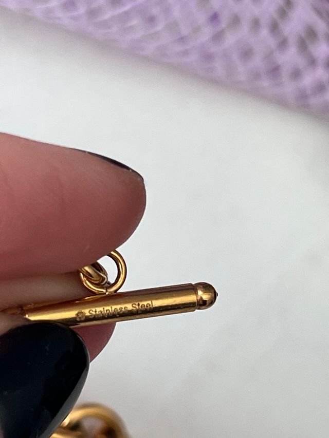 Bracciale catena con cuore acciaio dorato