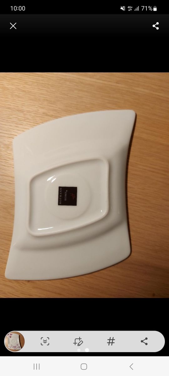 Piattino ceramica 11x16 cm