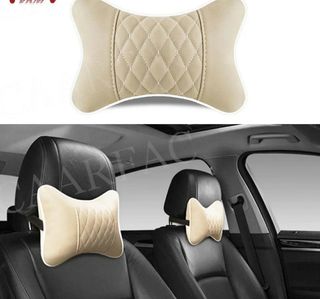 Cojin Reposacabezas Asiento PIEL BEIGE NUEVO 