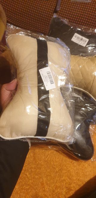 Cojin Reposacabezas Asiento PIEL BEIGE NUEVO 