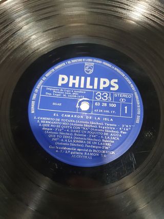 Disco vinilo El Camarón de la Isla.