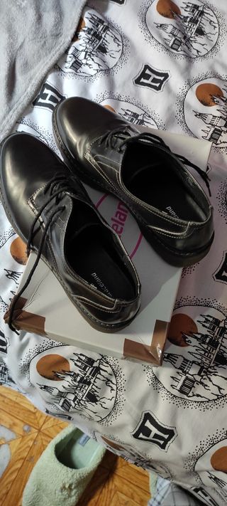 Zapatos negros mujer para vestir estilo inglés