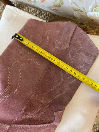 Botas cowboy altas piel serraje