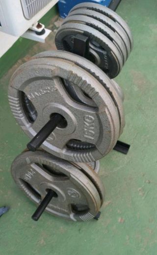 Soporte discos pesas barras mancuernas árbol peso