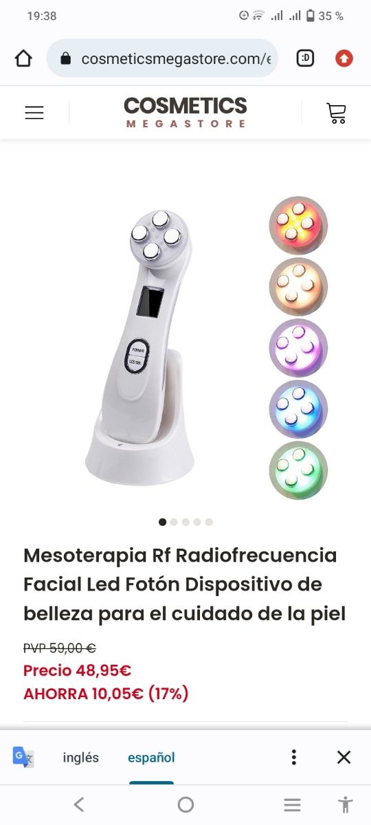 masajeador facial antiedad NUEVO A ESTRENAR