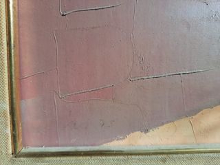 Quadro dipinto a mano con cornice in legno 61 x 71