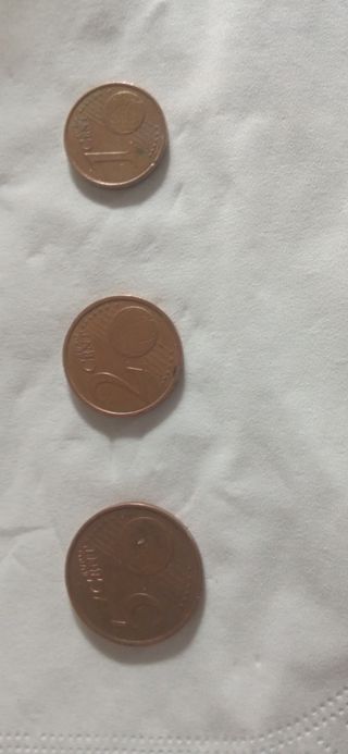 Monedas 5ct 2ct 1ct  Francia 1999
